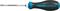 Screwdriver with blue-black handle by the brand 'Hazet', model number 802 PH-2, with a cross-head tip.