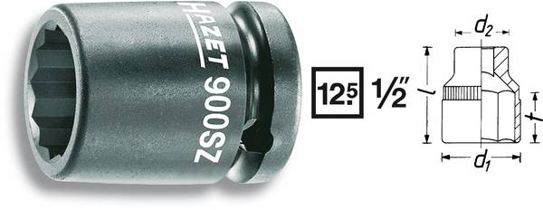 Hazet 900SZ-15 Kraft bit  1/2" (12.5 mm)  900SZ-15