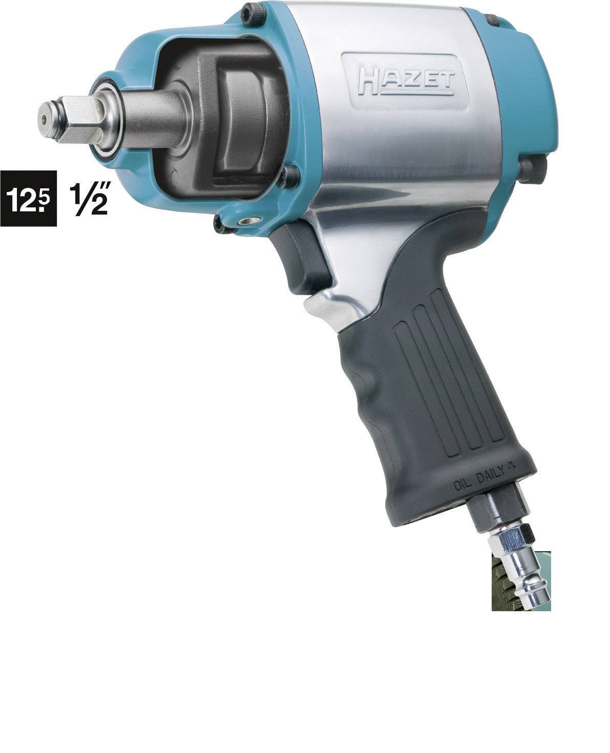 Pneumatic impact driver Tool holder 1/2" (12.5 mm) male square Torque