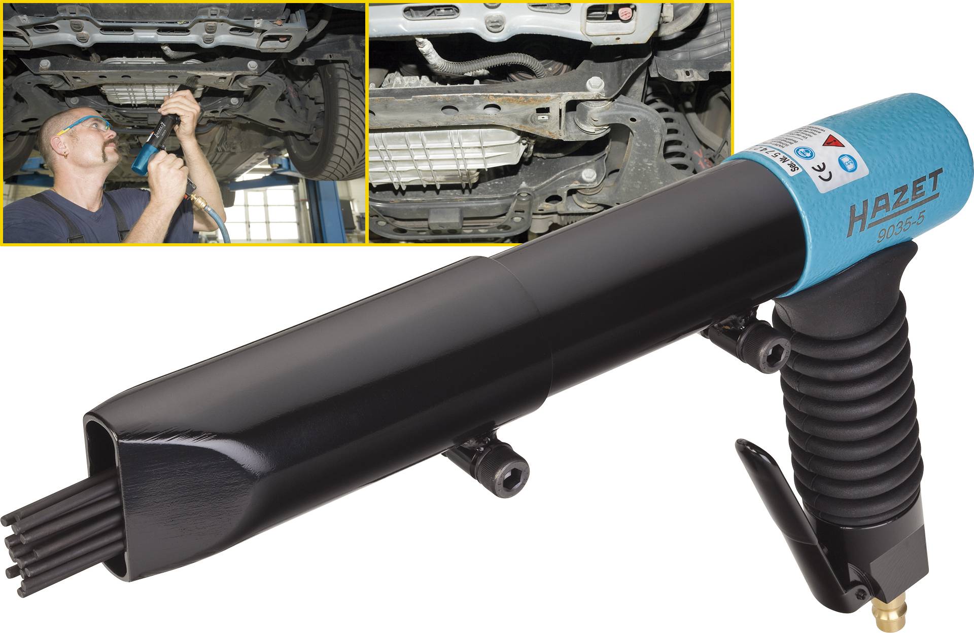 Hazet 9035-5 Pneumatic needle scaler 1/4 (6.3 mm) 6.3 bar