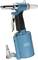 A blue pneumatic riveting tool by Hazet, model 9037 SPC, with a black handle and silver trigger.