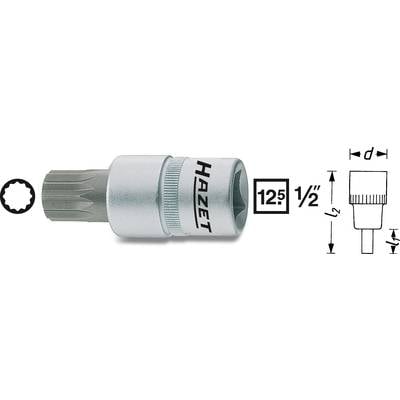 'HAZET TORX® bit socket insert, compatible with 1/2" square drive. Includes T50 size specification and measurements for length and diameter.'