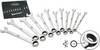 Vigor V1031 Ratcheting crowfoot wrench set 12-piece Spanner size (metric) 8 - 19 mm