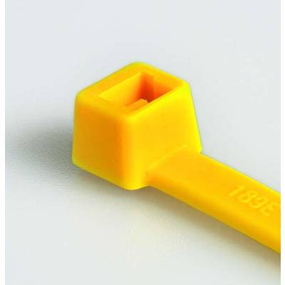 HellermannTyton 116-01814 T18R-PA66-YE-C1 Cable tie 100 mm 2.50 mm Yellow  100 pc(s)