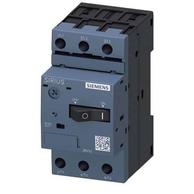 Siemens 3RV1011-1KA10 Circuit breaker 1 pc(s) 3 makers Adjustment range (amperage): 9 - 12 A Switching voltage (max.): 6