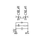 Phoenix Contact RIF-1-RPT-LDP-12DC/2X21 Relay component Nominal voltage: 12 V DC Switching current (max.): 3 A 2 change-overs 10 pc(s)