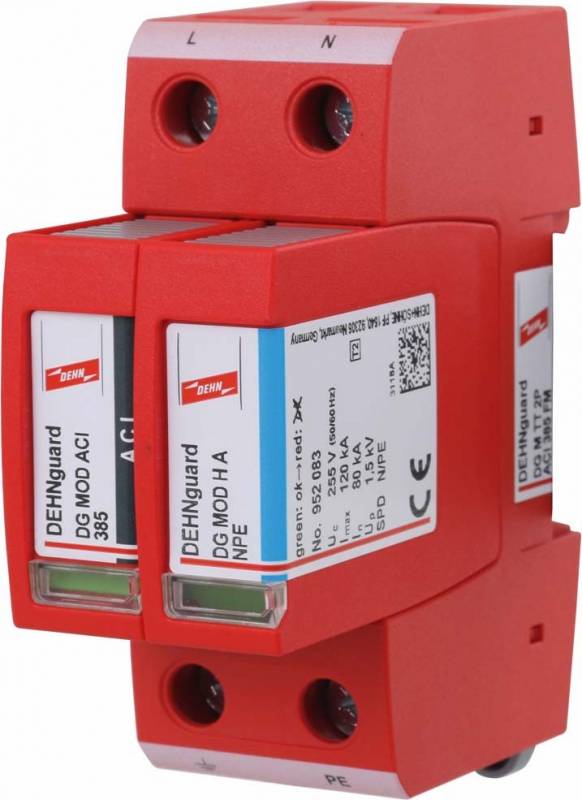 DEHN 952122 DG M TT 2P ACI 385 FM Surge arrester 20 kA Piece 1 pc(s)-0