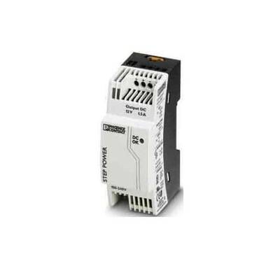   Phoenix Contact  STEP-PS/1AC/12DC/1.5/FL  Rail mounted PSU (DIN)    12 V DC  1.65 A  18 W  No. of outputs:1 x    Conte