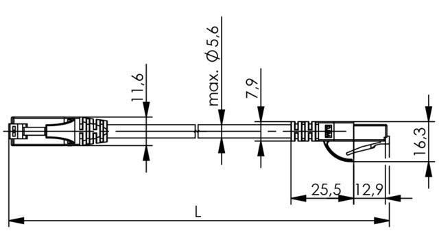 Telegärtner 100008203 RJ45 Network cable, patch cable CAT 5e U/UTP 1.00 m Green Flame-retardant, Halogen-free 1 pc(s)-1