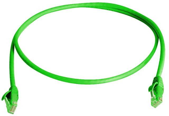 Telegärtner 100008203 RJ45 Network cable, patch cable CAT 5e U/UTP 1.00 m Green Flame-retardant, Halogen-free 1 pc(s)-2