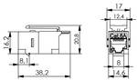 Telegärtner N/A J00029L0051 RJ45 connector enclosure Zinc grey 24 pc(s)