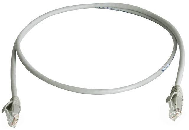 Telegärtner L00002A0219 RJ45 Network cable, patch cable CAT 6 U/UTP 3.00 m Grey Flame-retardant, Halogen-free 1 pc(s)-1