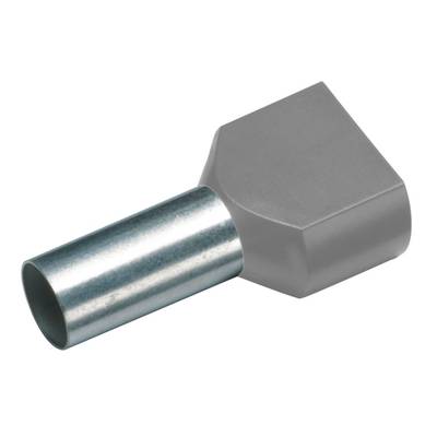 Cimco 18 2414 Twin ferrule 2.5 mm² Partially insulated Grey 100 pc(s) 