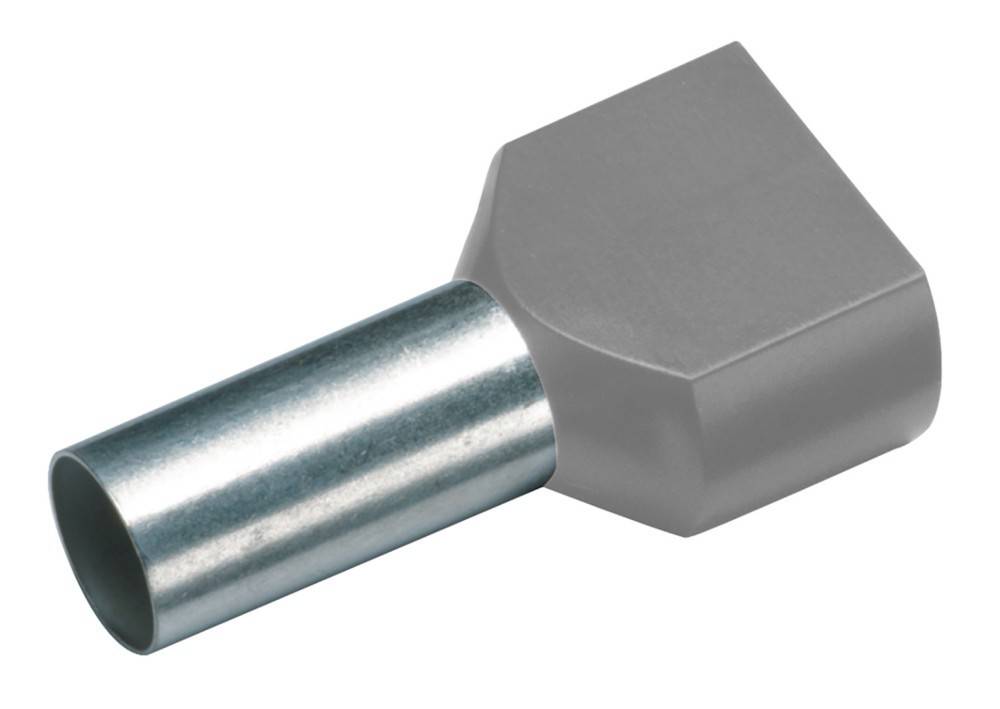 Cimco 18 2416 Twin ferrule 2.5 mm² Partially insulated Grey 100 pc(s)-0