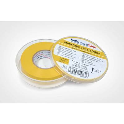 HellermannTyton HelaTape Flex 1000+ 710-10605 Electrical tape HelaTape Flex 1000+ Yellow (L x W) 20 m x 19 mm 1 pc(s)