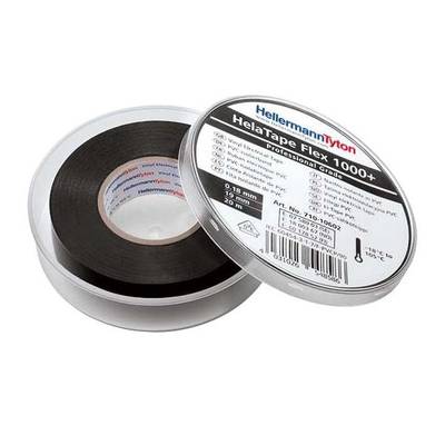 HellermannTyton HelaTape Flex 1000+ 710-10601 Electrical tape set HelaTape Flex 1000+ Black (L x W) 20 m x 19 mm 10 pc(s
