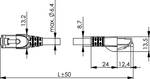 Patch cable S/FTP CAT.6A, 4x2xAWG 27/7, PUR, IP20-IP20, 2m