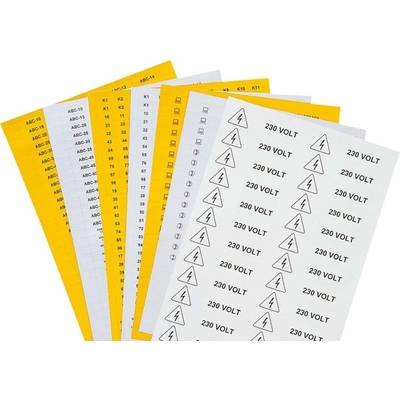 HellermannTyton 526-03014 HFX24-105P-SP-WH/YE Laser printer labels Fitting type: Thread  Yellow, White  1 pc(s)