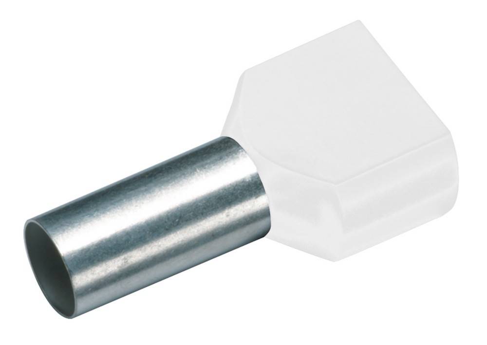 Cimco 18 2434 Twin ferrule 0.75 mm² Partially insulated White 100 pc(s)-0