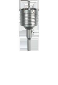 Metal drill bit with a knurled handle and a pointed tip, suitable for precise drilling in hard materials, close-up view.