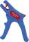 Blue wire stripping pliers with a red detail, marked with 'WEICON No. 5', designed for stripping electrical cables.