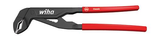 Black and red water pump pliers by Wiha 'Classic' with serrated jaws, suitable for gripping and turning tasks.