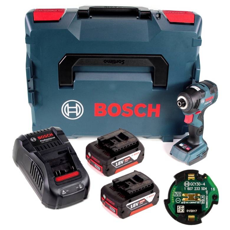 Bosch Professional GDR 18V-200 C + CoMo 06019G4100 Cordless impact driver 200 Nm 18 V No. of power packs included 2 5 Ah-1