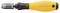 A Wiha screwdriver with a yellow and black handle. The tip is interchangeable and suitable for precise work.