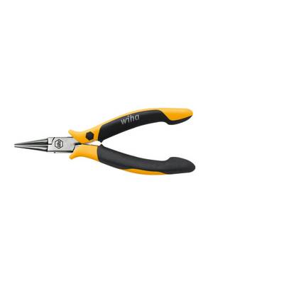 Pliers with a yellow and black handle, lying sideways, with 'Wiha' lettering visible on the handle.