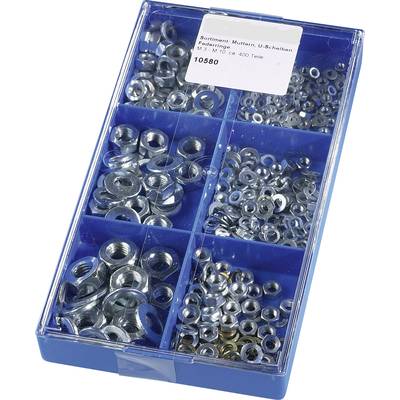  804436 Nut, washer and split lock ring set Content 400 pc(s)