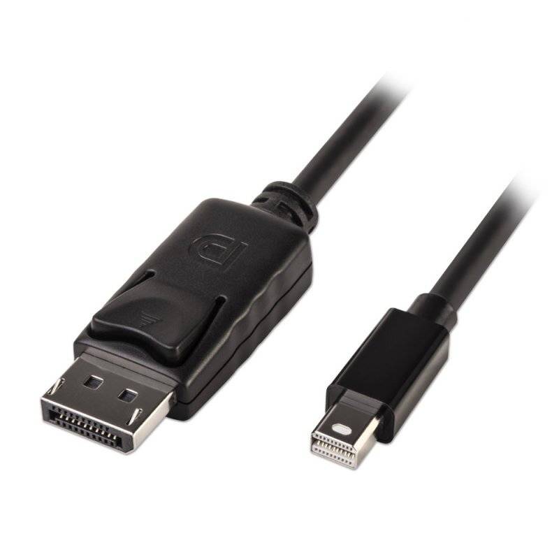 LINDY Mini DisplayPort / DisplayPort Adapter cable Mini DisplayPort plug, DisplayPort plug 1.00 m Black 41645 DisplayPor-2