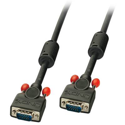 LINDY VGA Cable VGA 15-pin plug, VGA 15-pin plug 10.00 m Black 36377 VGA cable-3