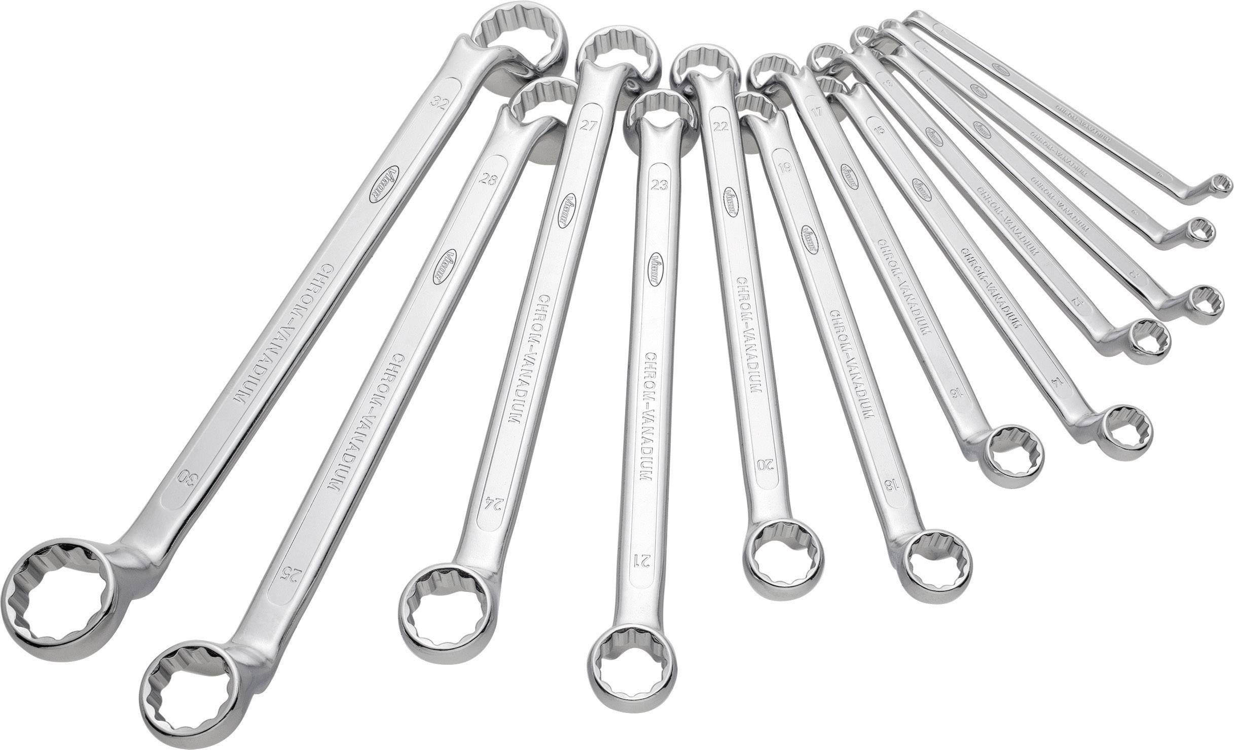 Vigor V1524 Double-ended box wrench set 12-piece Spanner size (metric) 6 - 32 mm