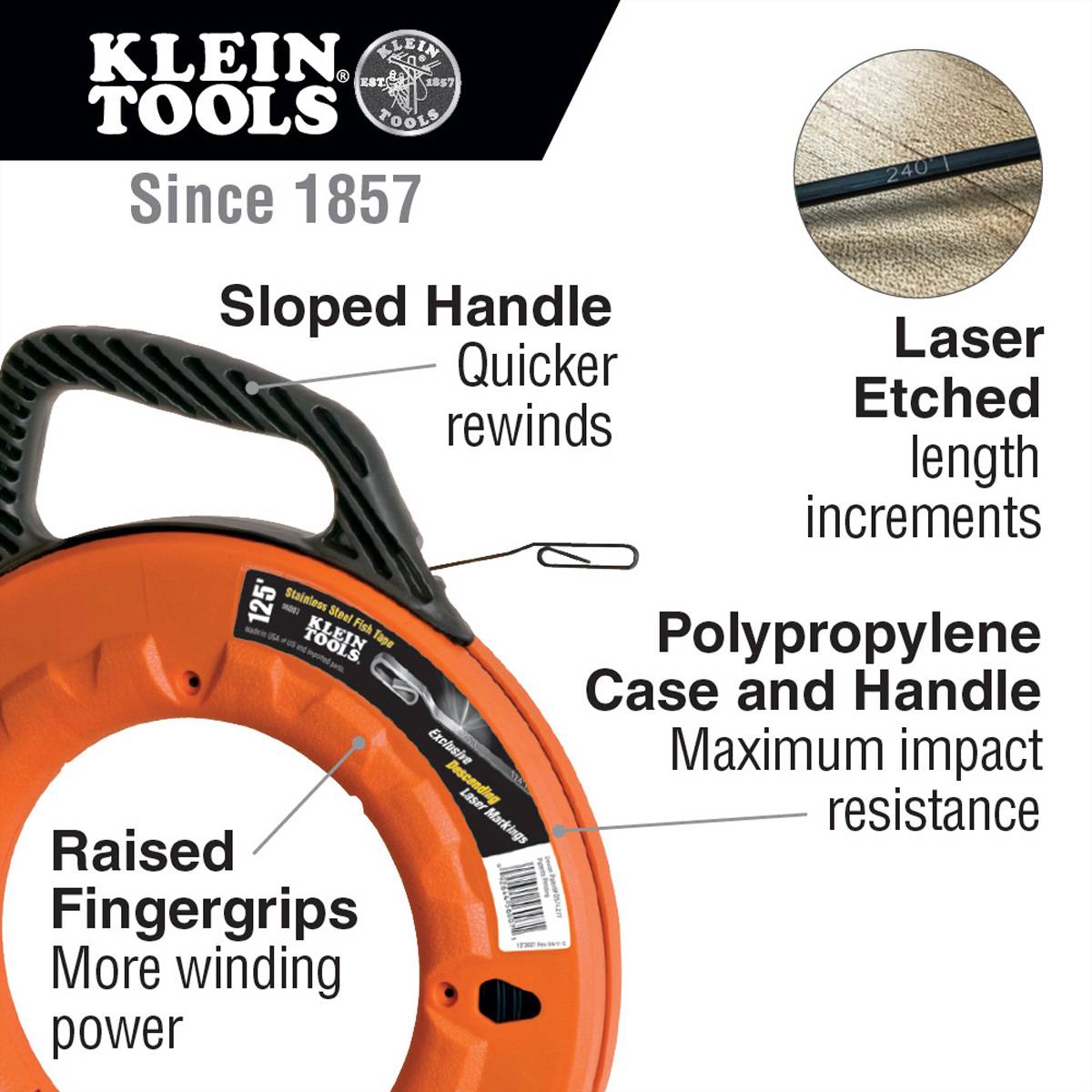 Steel tape 3.2 mm x 20 m 56002 Klein Tools 1 pc(s)-1