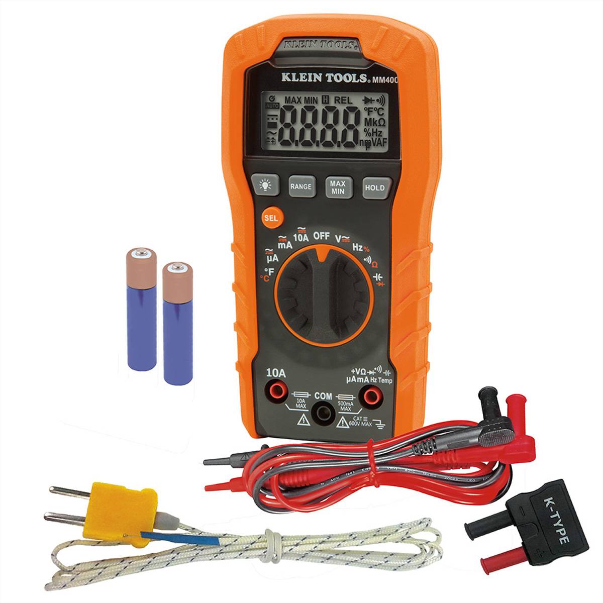 Klein Tools MM400 Handheld multimeter Digital CAT III 600 V Display (counts): 4000-2