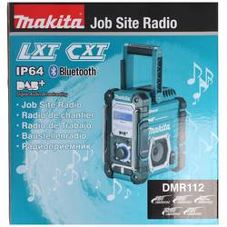 Makita Workplace radio DAB+, FM AUX, Bluetooth, USB splashproof Turquoise,  Black 