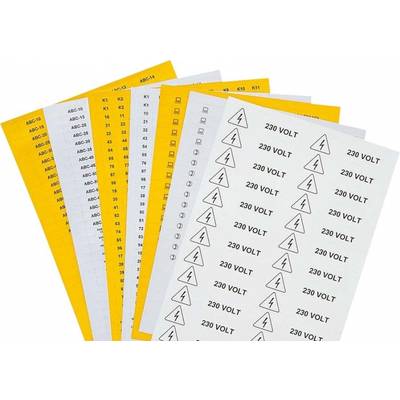 HellermannTyton 526-05514 HFX24-210P-SP-WH/YE Laser printer labels Fitting type: Thread  Yellow, White  1 pc(s)
