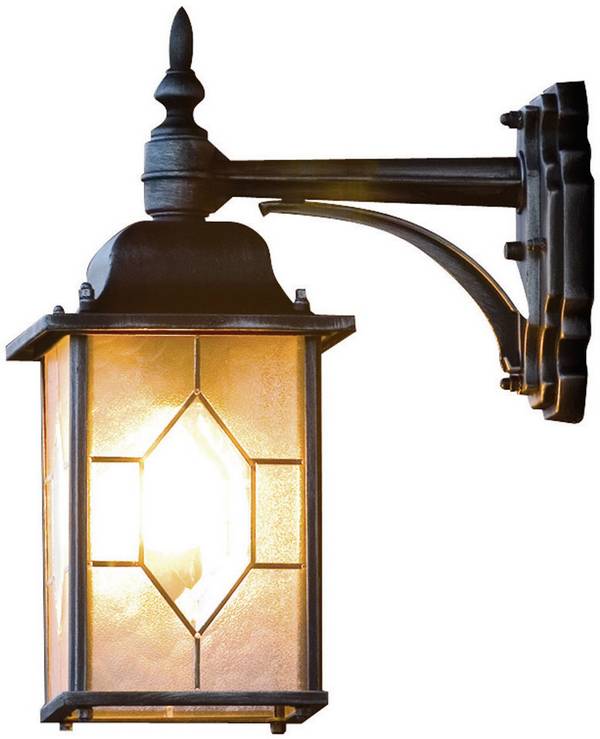 Konstsmide Milano 7248-759 Outdoor wall light Energy-saving bulb, LED (monochrome) E-27 75 W Black, Silver