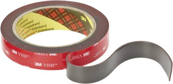 3M VHB™ 4611F 4611193 Double sided adhesive tape VHB™ 4611F Dark grey (L x W) 3 m x 19 mm 1 pc(s)