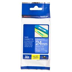 Brother TZe-555 Labelling tape Plastic Tape colour: Blue Font colour: White 24 mm 8 m-2