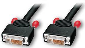 LINDY DVI Cable DVI-D 24+1-pin plug, DVI-D 24+1-pin plug 10.00 m Black 41285 DVI cable-1