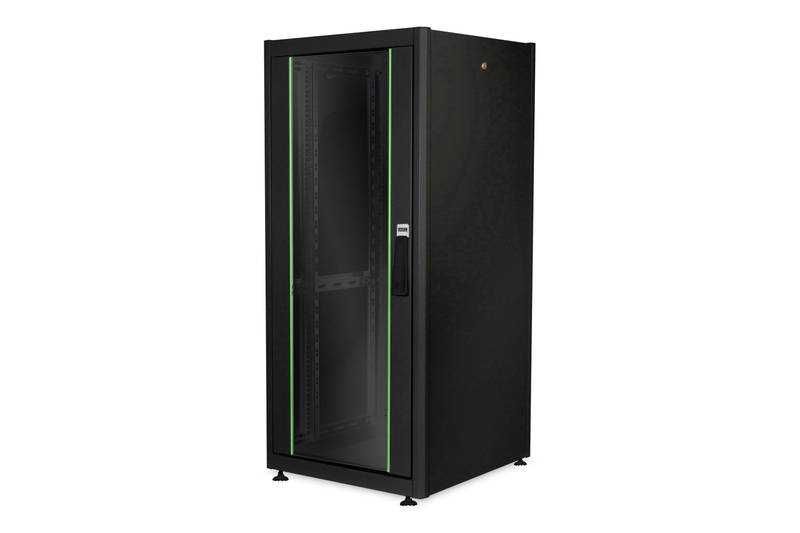 Digitus DN-19 26U-6/6-DB 19" server rack cabinet (W x H x D) 600 x 1330 x 600 mm 26 U Black, Black (RAL 9005)-1
