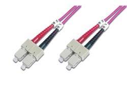 Digitus DK-2522-10-4 Fibreglass FO Cable 10.00 m Violet [1x SC plug - 1x SC plug] 50/125 µ Multimode OM4-1