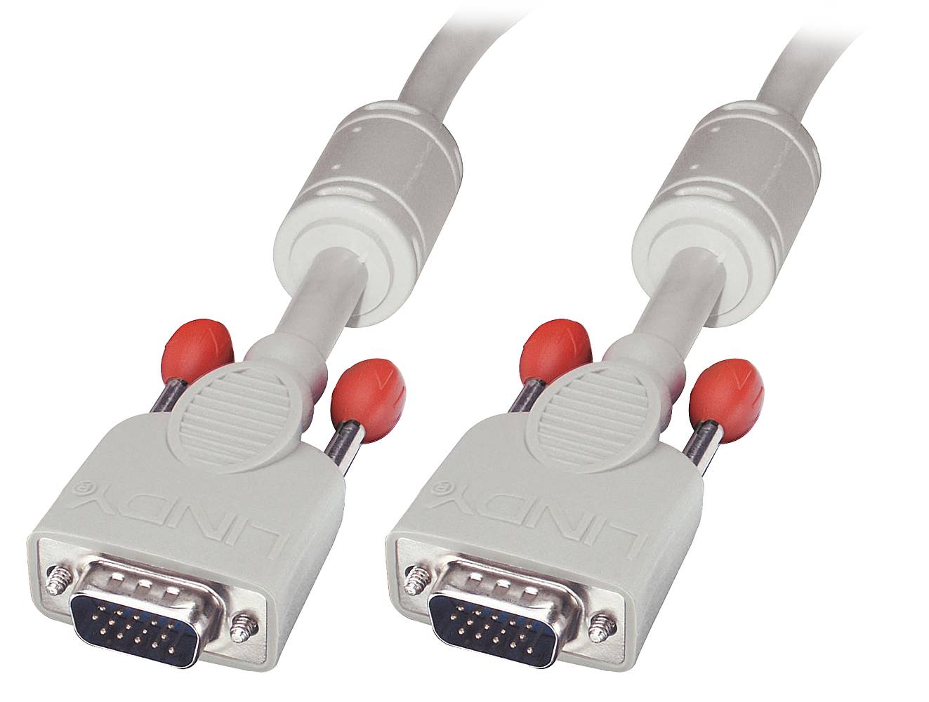 LINDY VGA Cable VGA 15-pin plug, VGA 15-pin plug 7.50 m Grey 36345 VGA cable-2