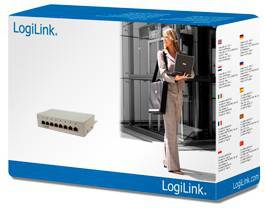 LogiLink NP0038 8 ports CAT 5e Grey Equipped-1