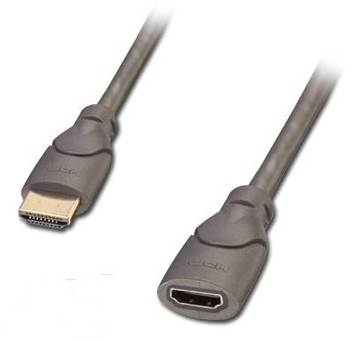 LINDY HDMI Cable extension HDMI-A plug, HDMI-A socket 1.00 m Black 41314 HDMI cable-1