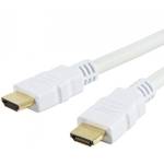 Techly HDMI High Speed with Ethernet cable A/A plug/plug, white, 3m