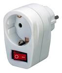 Adapter plug protective contact with switch