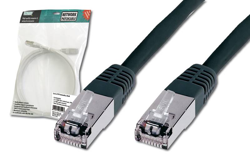 Digitus DK-1531-005/BL RJ45 Network cable, patch cable CAT 5e SF/UTP 0.50 m Black 1 pc(s)-2