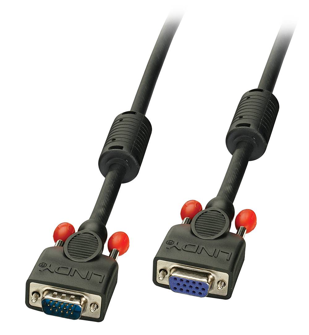 LINDY 36396 VGA Cable extension [1x VGA plug - 1x VGA socket] Black 7.50 m-2